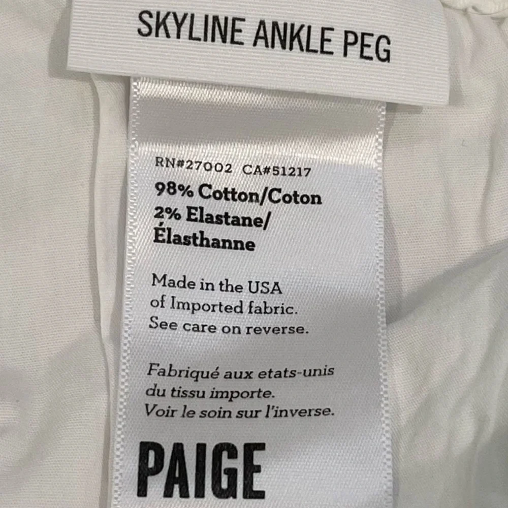 PAIGE Women's Skyline Ankle Peg Crisp White Jeans - Picture 3 of 7